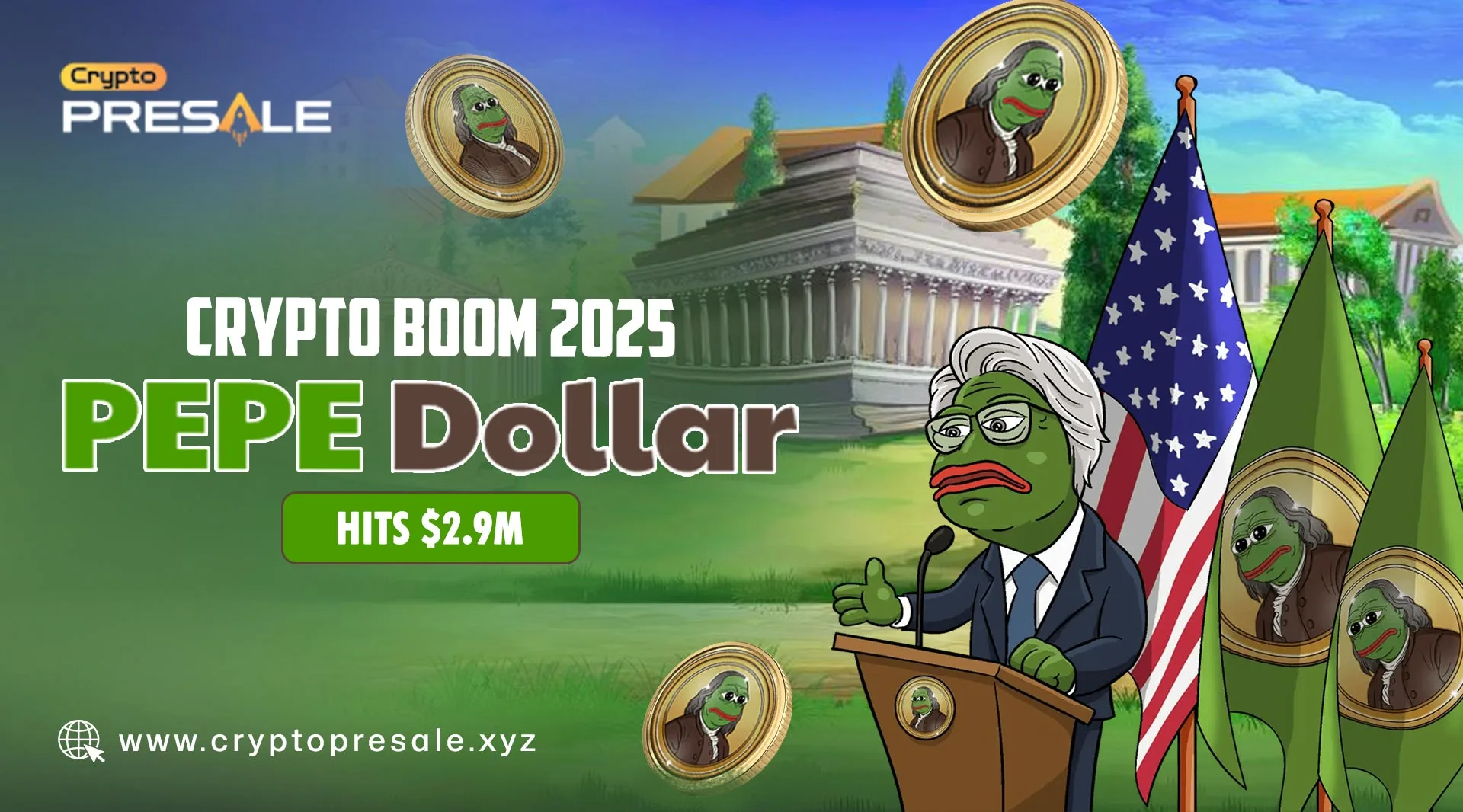 Crypto Boom 2025: Pepe Dollar Presale Hits $2.9M Milestone