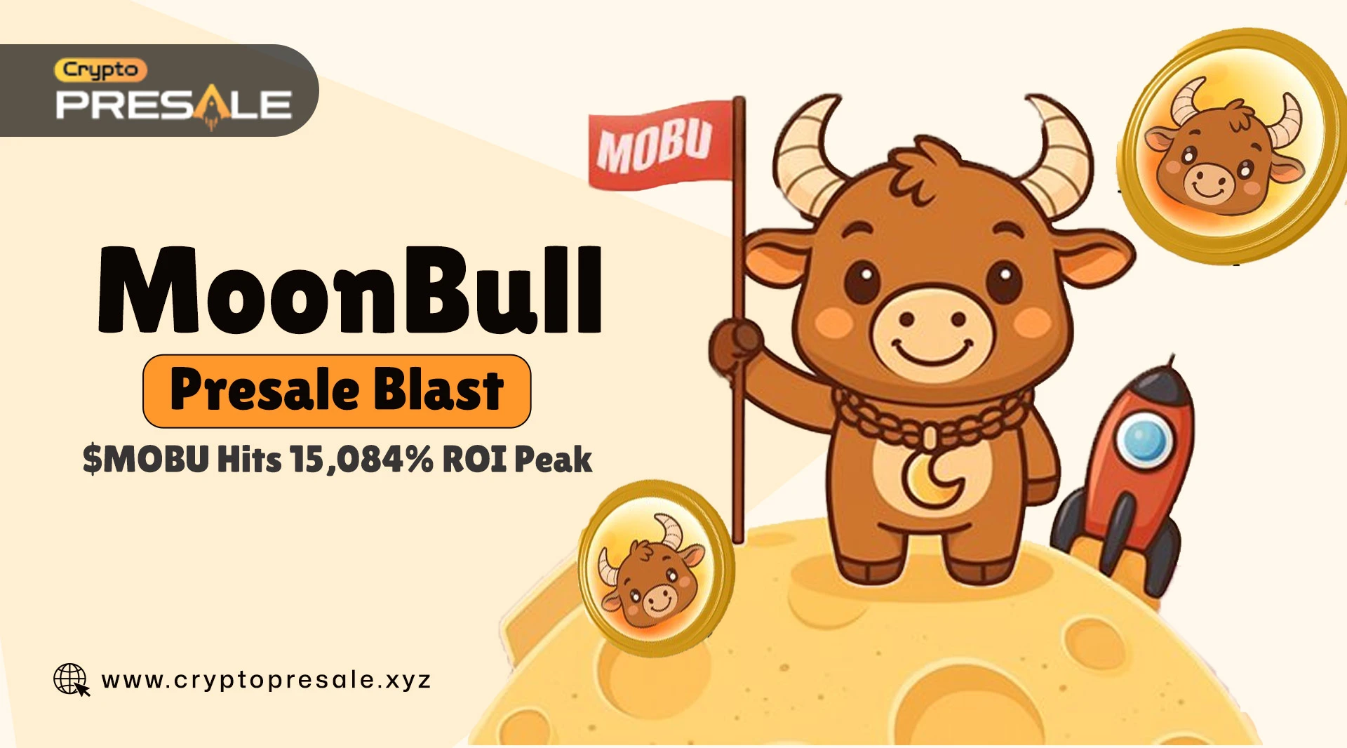 MoonBull Presale Blast: $MOBU Skyrockets With 15,084% ROI Peak