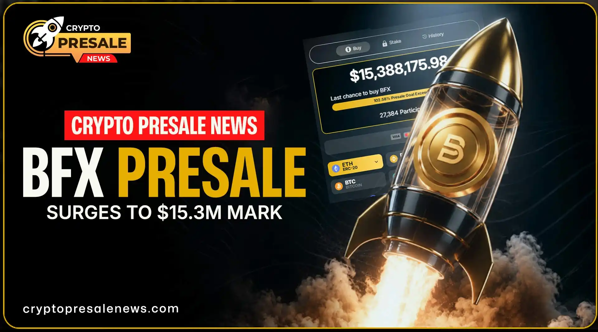 Crypto Presale News: BFX Nears $15.3M, Launch Set for Aug 31