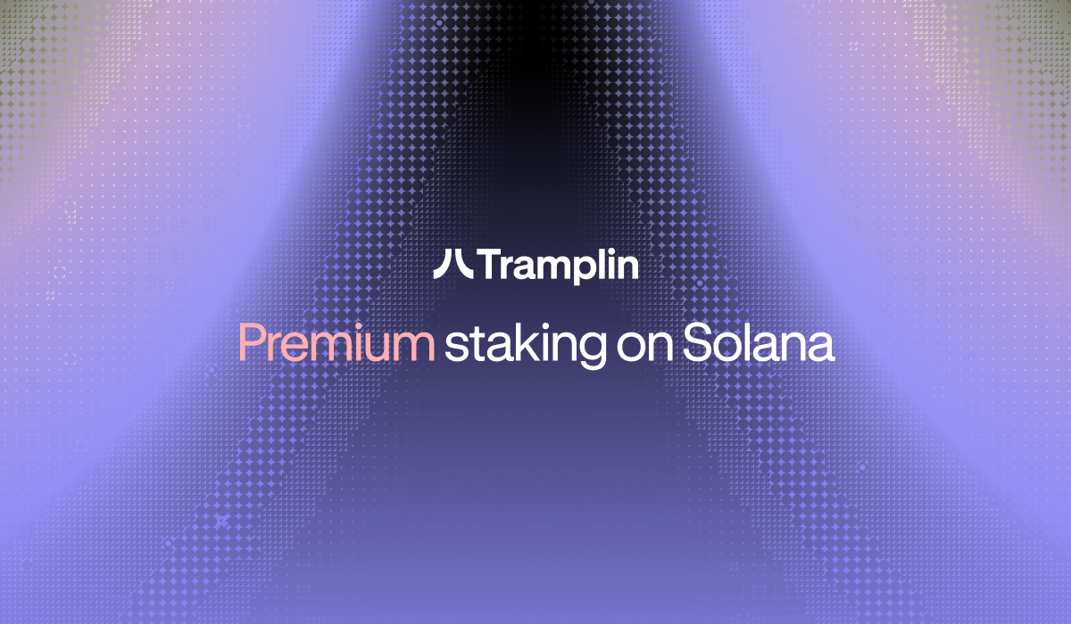 Solana Staking Platform Tramplin press release image showing new Solana staking features and updates