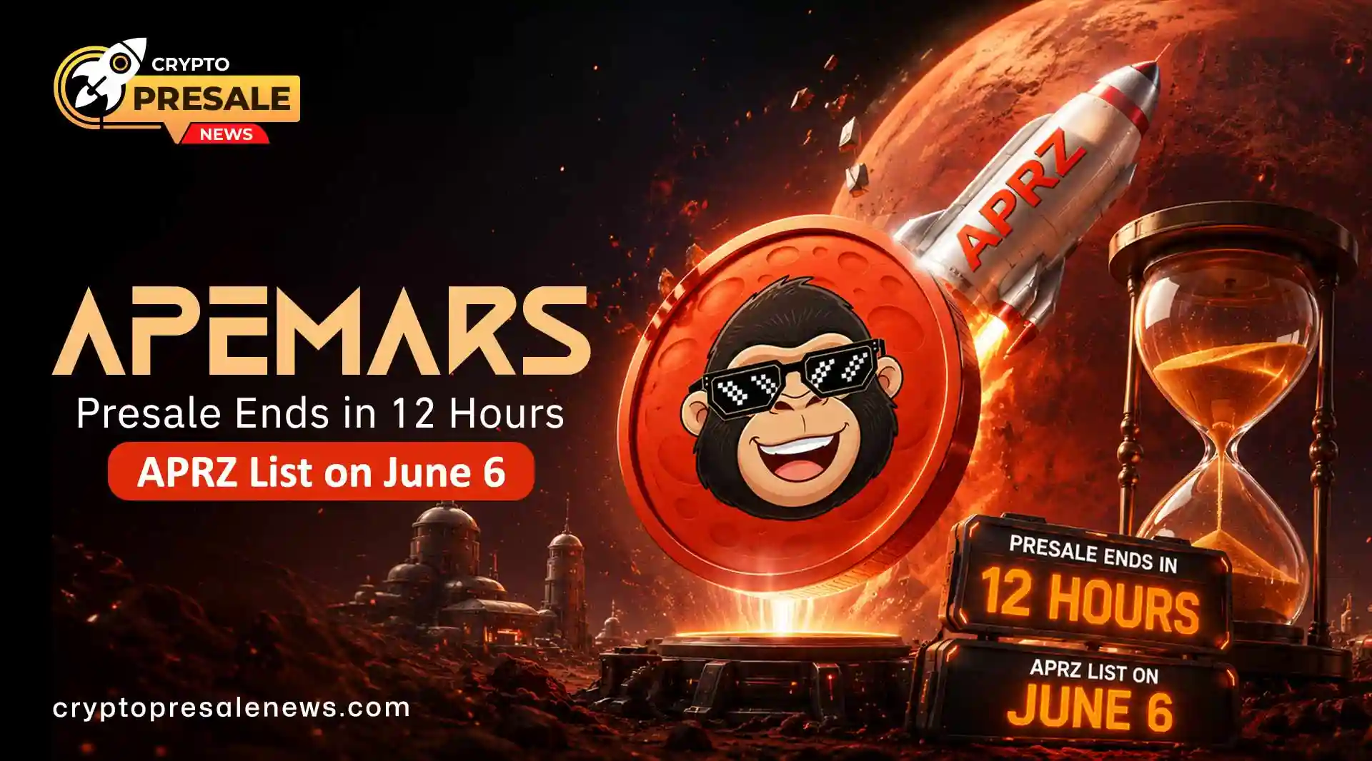 Crypto Presale News: ApeMars Presale Ends Tonight at 9:25 PM