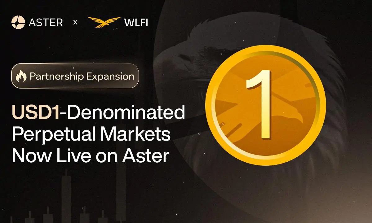 USD1 Perpetual Trading launch on Aster platform with WLFI partnership expansion announcement