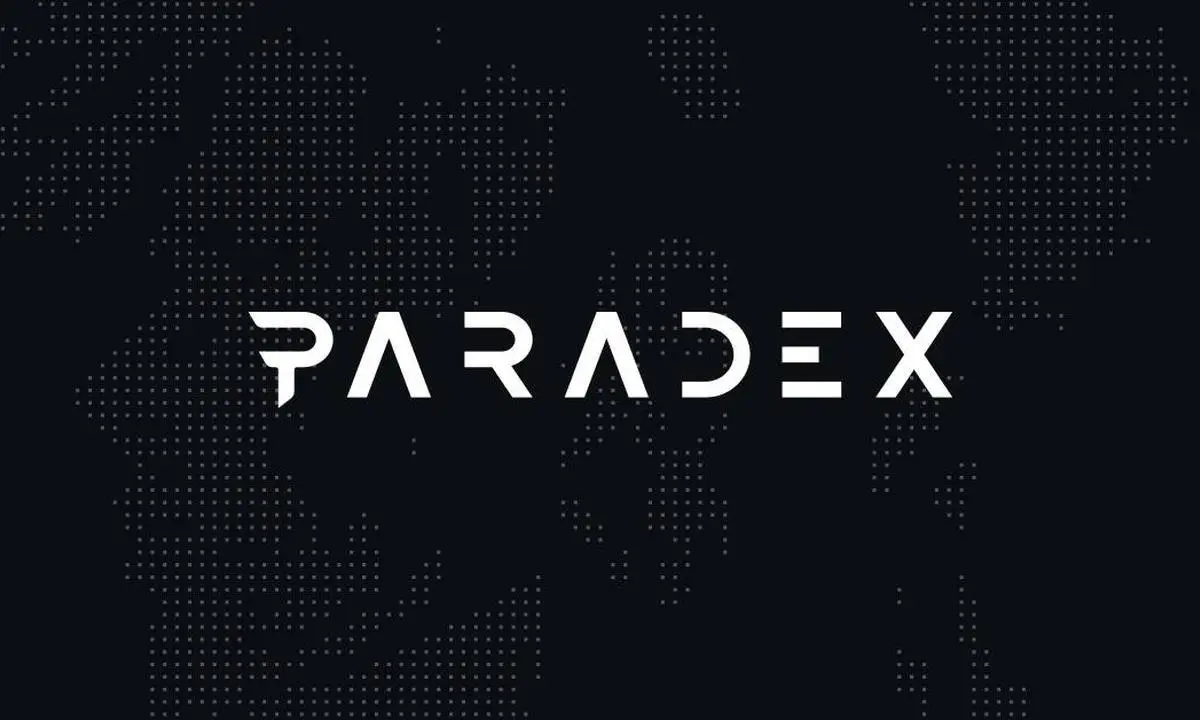 Paradex DIME Token Launch logo on dark world map background