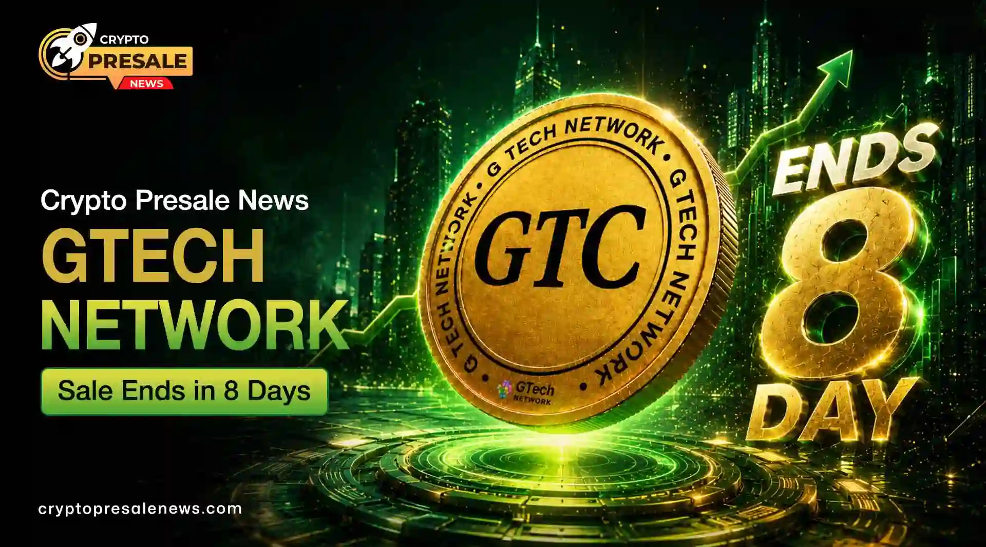 Crypto Presale News: 8 Days Left for GTech Network Sale