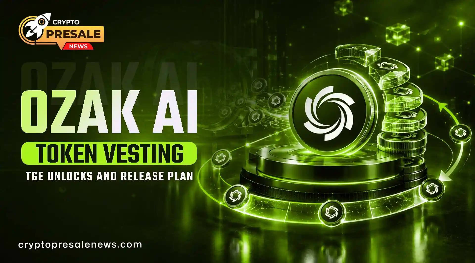 OZ token vesting schedule chart for TGE users