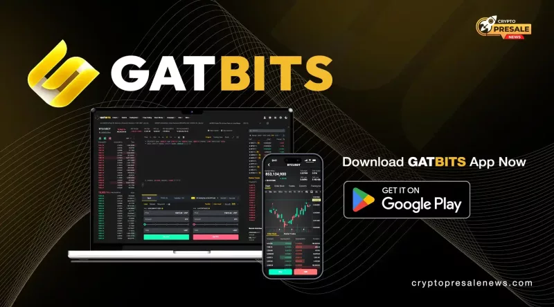 Gatbits crypto trading platform mobile app screen