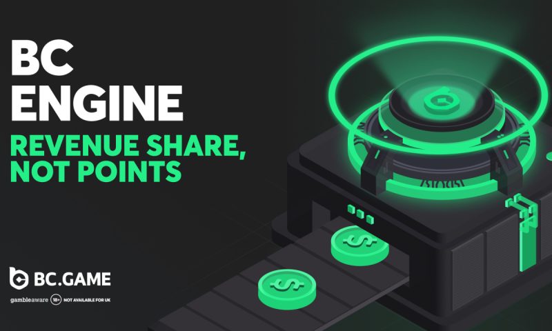 BC Engine hourly BCD payout dashboard on BC.GAME