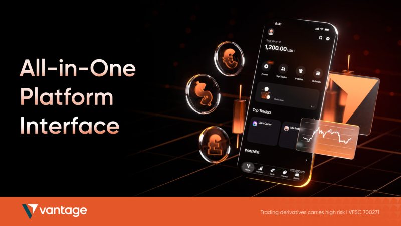 Vantage App unified trading interface across account types