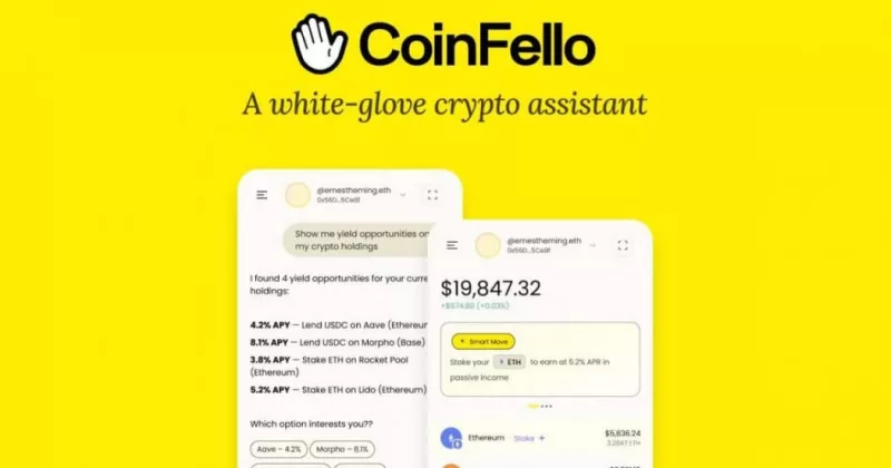 CoinFello self-sovereign AI agent chat interface for DeFi
