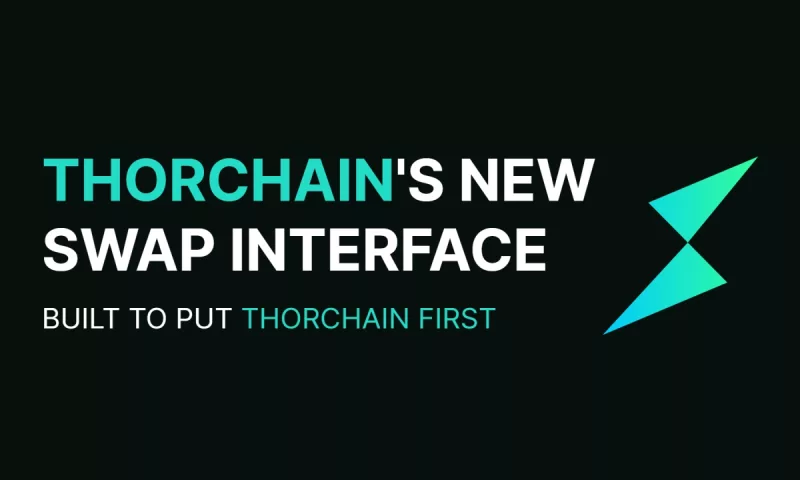 THORChain swap interface showing native cross-chain asset trading