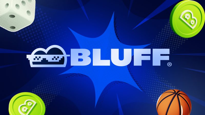 BLUFF betting platform funding announcement graphic