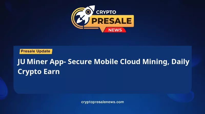 JU Miner cloud mining app dashboard on a mobile phone