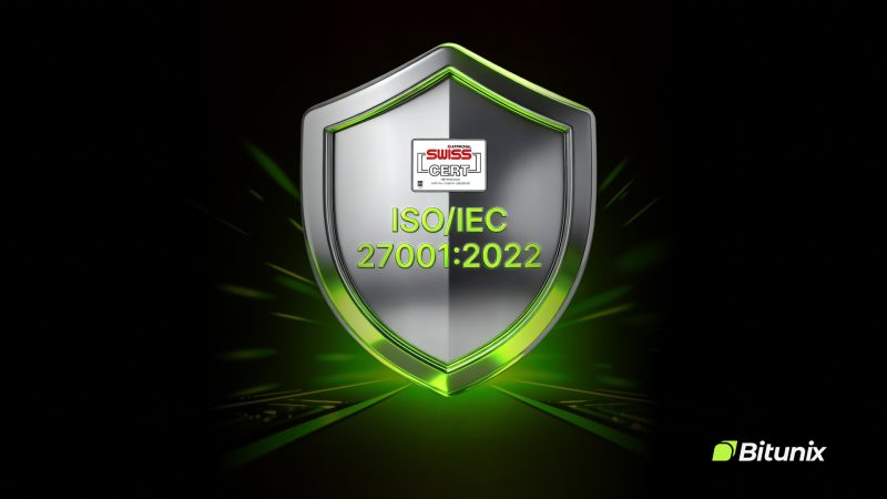 ISO 27001:2022 certification badge for Bitunix Exchange