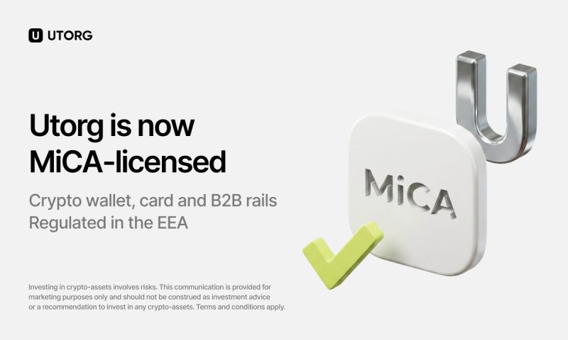 Utorg MiCA license authorization across 29 EEA states